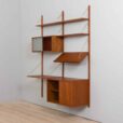 Preben Sorensen two bay teak wall unit with desk