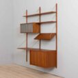 Preben Sorensen two bay teak wall unit with desk