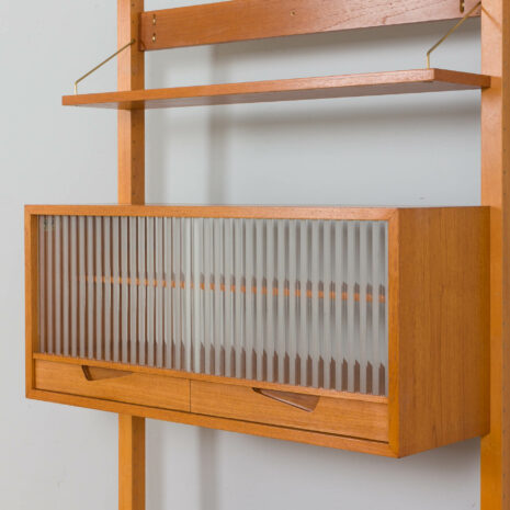 21431-Scandinavian-2-bay-free-standing-wall-unit-in-teak-with-3-cabinets-hidden-bar-cabinet-and-2-shelves-11 Scandinavian bay free standing wall unit in teak with cabinets hidden bar cabinet and shelves scaled