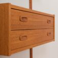 Danish mid century teak entry wall unit in the style of P