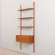 Danish mid century teak entry wall unit in the style of P