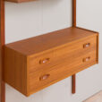 Danish mid century teak entry wall unit in the style of P