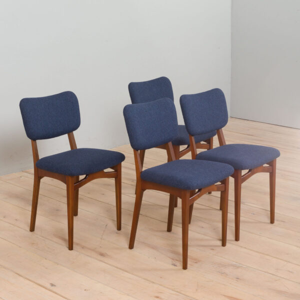 set of four teak chairs  scaled
