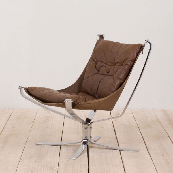 j vintage chrome steel falcon lounge chair by sigurd ressel  scaled