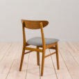 Set of mid century modern Farstrup chairs in gray wool and teak s scaled