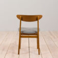 Set of mid century modern Farstrup chairs in gray wool and teak s scaled