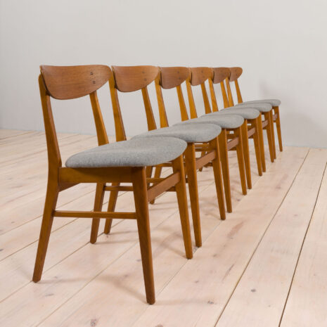 22374-Set-of-6-mid-century-modern-Farstrup-chairs-in-gray-wool-and-teak-1960s-5 Set of mid century modern Farstrup chairs in gray wool and teak s scaled