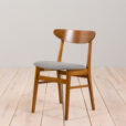Set of mid century modern Farstrup chairs in gray wool and teak s scaled