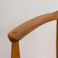 Illum Wilkkelso teak and black leather chair for Niels Eilersen Denmark s scaled