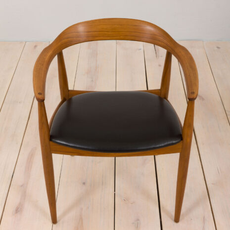 22386-Illum-Wilkkelso-teak-and-black-leather-chair-for-Niels-Eilersen-Denmark-1960s5 Illum Wilkkelso teak and black leather chair for Niels Eilersen Denmark s scaled
