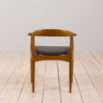 Illum Wilkkelso teak and black leather chair for Niels Eilersen Denmark s scaled
