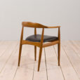 Illum Wilkkelso teak and black leather chair for Niels Eilersen Denmark s scaled