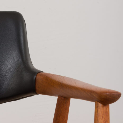 22387-Danish-mid-century-Solid-Teak-Armchair-by-Erik-Kierkegaard-in-black-leather-1960s-11 Danish mid century Solid Teak Armchair by Erik Kierkegaard in black leather s scaled