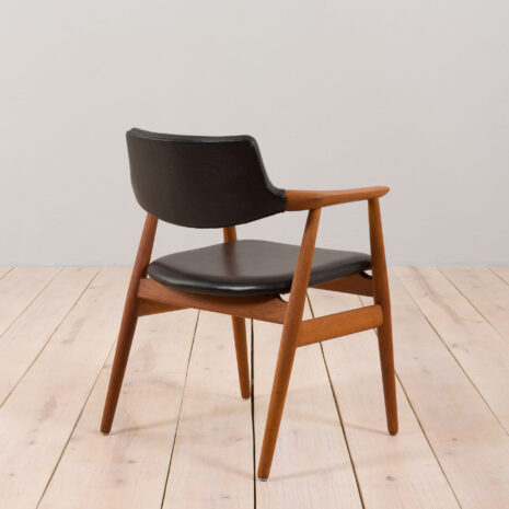 22387-Danish-mid-century-Solid-Teak-Armchair-by-Erik-Kierkegaard-in-black-leather-1960s-4 Danish mid century Solid Teak Armchair by Erik Kierkegaard in black leather s scaled