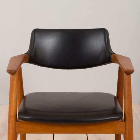 22387-Danish-mid-century-Solid-Teak-Armchair-by-Erik-Kierkegaard-in-black-leather-1960s-8 Danish mid century Solid Teak Armchair by Erik Kierkegaard in black leather s scaled
