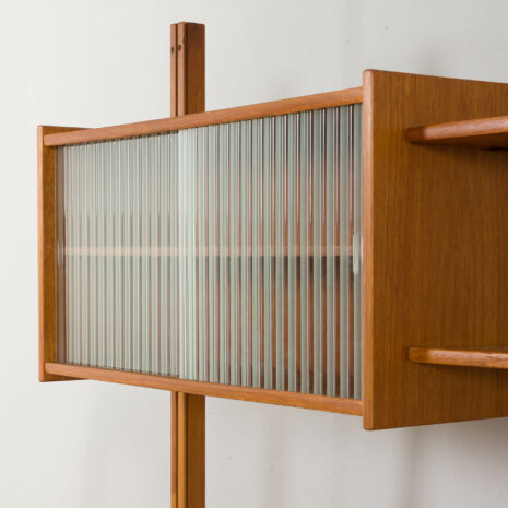 22390 Scandinavian modular Wall Unit in Teak with 3 Cabinets and 5 shelves by Sven Andersen for Rival Brodrene Jatogs, Norway, 1960s-16 Scandinavian modular Wall Unit in Teak with Cabinets and shelves by Sven Andersen for Rival Brodrene Jatogs Norway s scaled