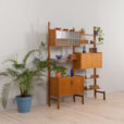 Scandinavian modular Wall Unit in Teak with Cabinets and shelves by Sven Andersen for Rival Brodrene Jatogs Norway s scaled