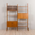 Scandinavian modular Wall Unit in Teak with Cabinets and shelves by Sven Andersen for Rival Brodrene Jatogs Norway s scaled