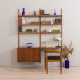 Preben Sorensen two bay teak wall unit with desk Denmark s scaled