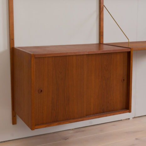 22400-Preben-Sorensen-two-bay-teak-wall-unit-with-desk-Denmark-1960s-11 Preben Sorensen two bay teak wall unit with desk Denmark s scaled
