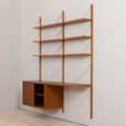 Preben Sorensen two bay teak wall unit with desk Denmark s scaled