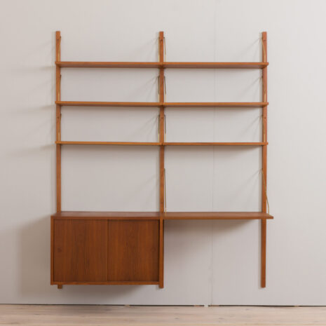 22400-Preben-Sorensen-two-bay-teak-wall-unit-with-desk-Denmark-1960s-8 Preben Sorensen two bay teak wall unit with desk Denmark s scaled