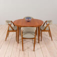 Set of Kai Kristiansen model in teak and gray wool s scaled