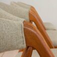 Set of Kai Kristiansen model in teak and gray wool s scaled
