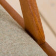 Set of Kai Kristiansen model in teak and gray wool s scaled