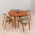 Set of Kai Kristiansen model in teak and gray wool s scaled