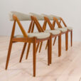Set of Kai Kristiansen model in teak and gray wool s scaled