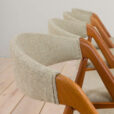 Set of Kai Kristiansen model in teak and gray wool s scaled