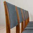 Skovby Mobelfabrik high backed chairs of rosewood with light skai scaled