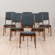 Skovby Mobelfabrik high backed chairs of rosewood with light skai scaled