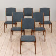 Skovby Mobelfabrik high backed chairs of rosewood with light skai scaled