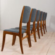 Skovby Mobelfabrik high backed chairs of rosewood with light skai scaled
