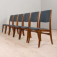 Skovby Mobelfabrik high backed chairs of rosewood with light skai scaled
