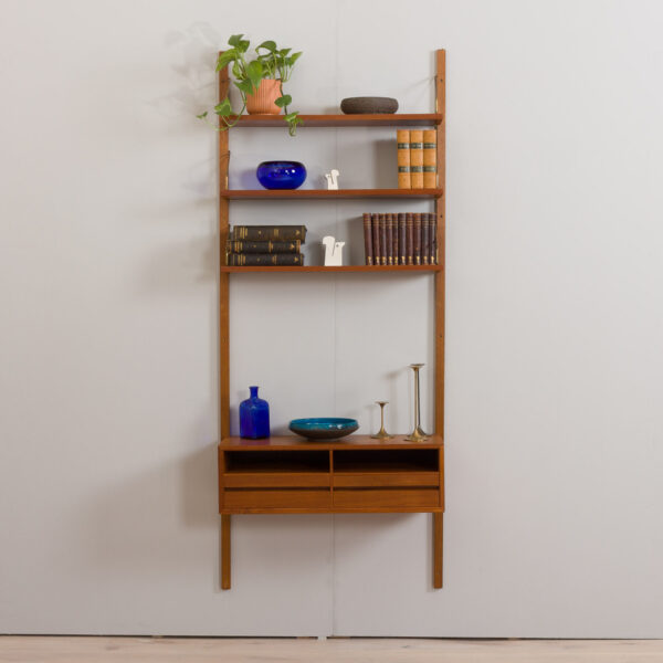 Poul Cadovius entry teak wall unit  scaled