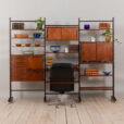 Italian threebay freestanding teak wallunit scaled