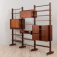 Italian threebay freestanding teak wallunit scaled