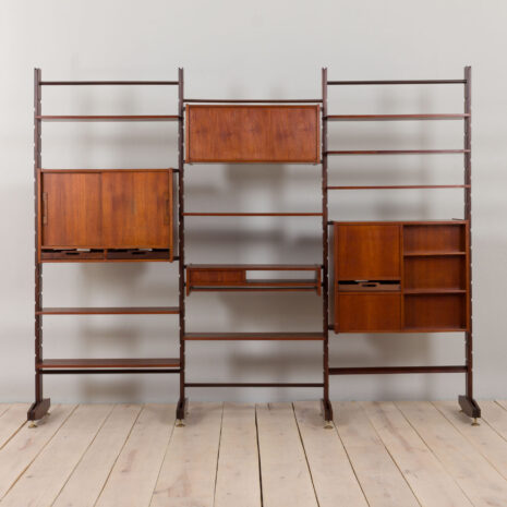 22428-Italian-threebay-freestanding-teak-wallunit-13 Italian threebay freestanding teak wallunit scaled