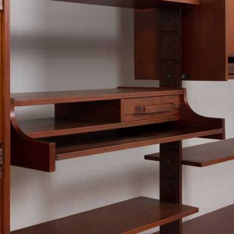 22428-Italian-threebay-freestanding-teak-wallunit-22 Italian threebay freestanding teak wallunit scaled