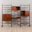 Italian threebay freestanding teak wallunit scaled