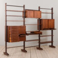 Italian threebay freestanding teak wallunit scaled