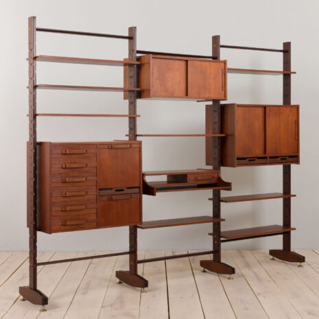 22428-Italian-threebay-freestanding-teak-wallunit-7 Italian threebay freestanding teak wallunit scaled