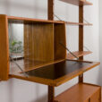 Three Bay Ergo Wall Unit in teak w