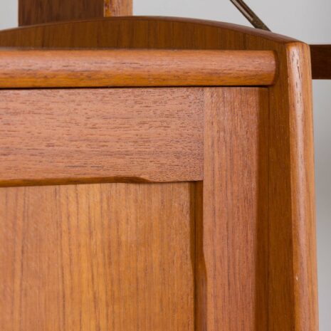 22431 Three Bay Ergo Wall Unit in teak w. cocktail cabinet and modular shelving by J. Texmon and E. Blindheim for Blindheim Mobelfabrikk, 1960s-17 Three Bay Ergo Wall Unit in teak w