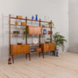 Three Bay Ergo Wall Unit in teak w
