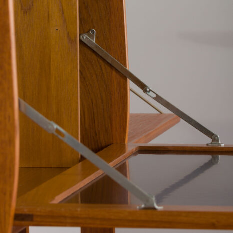 22431 Three Bay Ergo Wall Unit in teak w. cocktail cabinet and modular shelving by J. Texmon and E. Blindheim for Blindheim Mobelfabrikk, 1960s-21 Three Bay Ergo Wall Unit in teak w