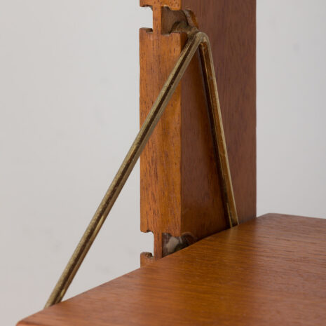 22431 Three Bay Ergo Wall Unit in teak w. cocktail cabinet and modular shelving by J. Texmon and E. Blindheim for Blindheim Mobelfabrikk, 1960s-24 Three Bay Ergo Wall Unit in teak w